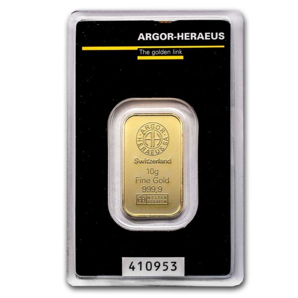 10 Gram Argor-Heraeus Swiss Bar