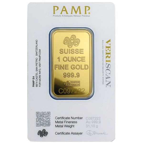 1 Oz Gold Bar - PAMP Suisse - Image 2