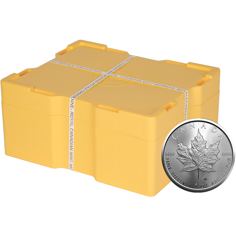 1 Oz Canadian Maple Leaf Silver Coin Monster Box - RANDOM YEAR
