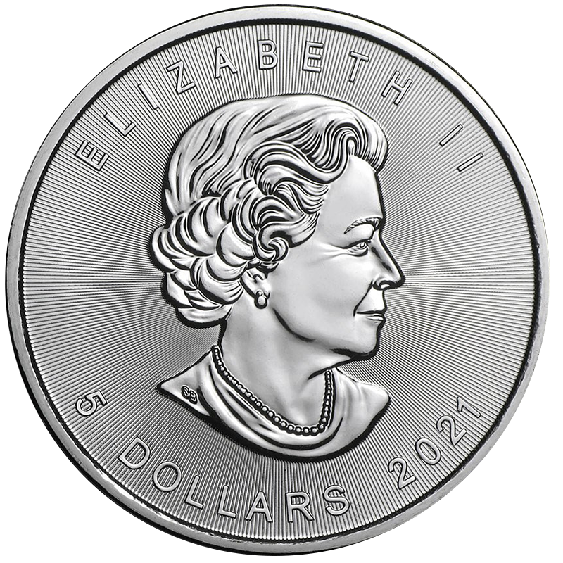 1 Oz 2021 Canadian Maple Leaf Silver Coin - Royal Canadian Mint