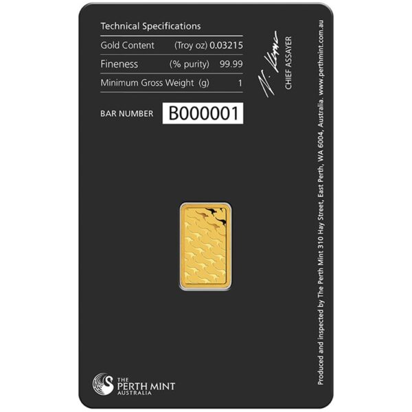 1 Gram Gold Bar - Perth Mint - Image 2