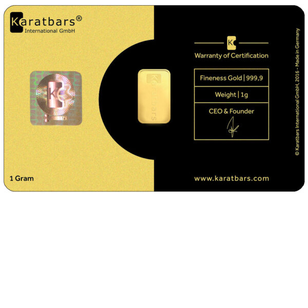 1 Gram Karatbars Gold Bar