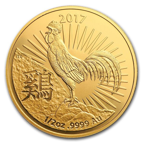 Rooster gold coin